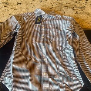 Polo Ralph Lauren Black and White Striped Shirt